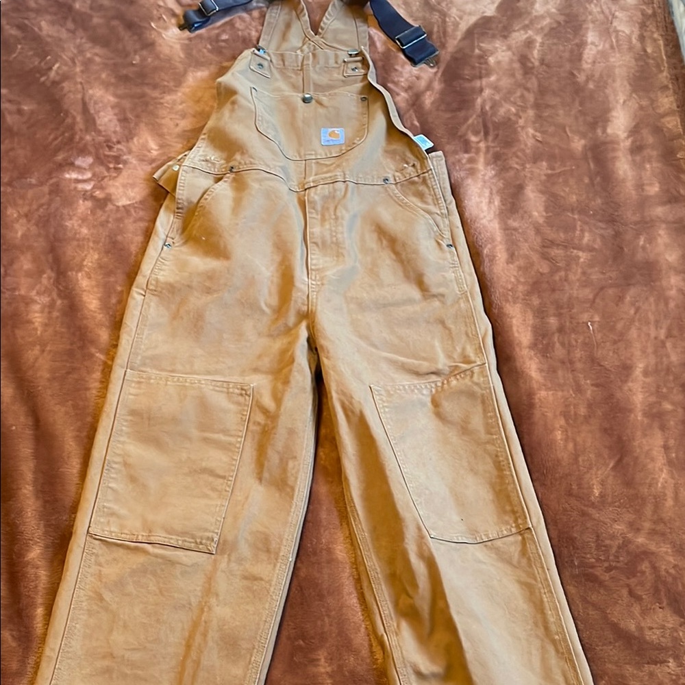 Carhartt Tan Jumpsuit with Sturdy Material and Comfortable Fit
